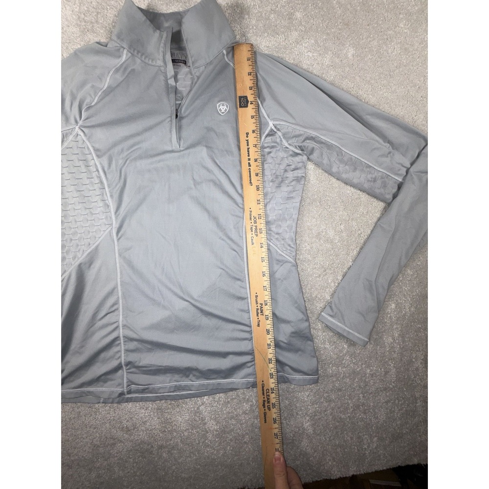 AriatTek Women's Cold Series Pullover Shirt Large Gray, Quarter Zip, Stretch - Picture 6 of 9